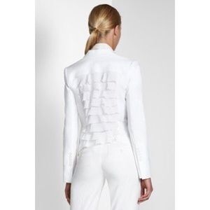 BCBG MAXAZRIA ADOREE Ruffleback Blazer